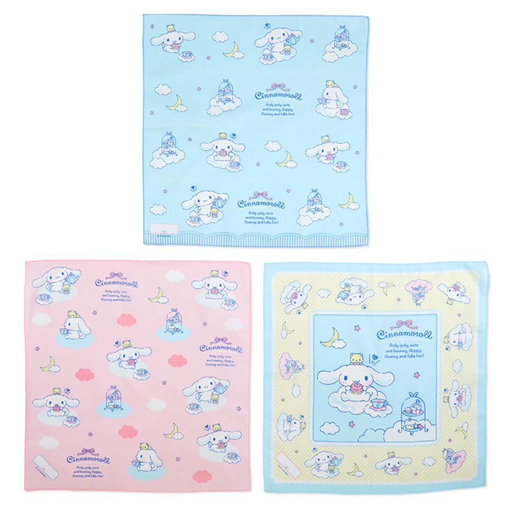 Sanrio Cinnamoroll Lunch Cloth Set of 3 for Kids and Adults- Japan Figure Store - #1 Bring To You The Best Japanese Goods