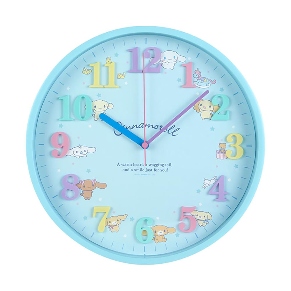 Sanrio Cinnamoroll Wall Clock 29.5 X 29.5 Cm Character Decor- Japan Figure Store - #1 Bring To You The Best Japanese Goods