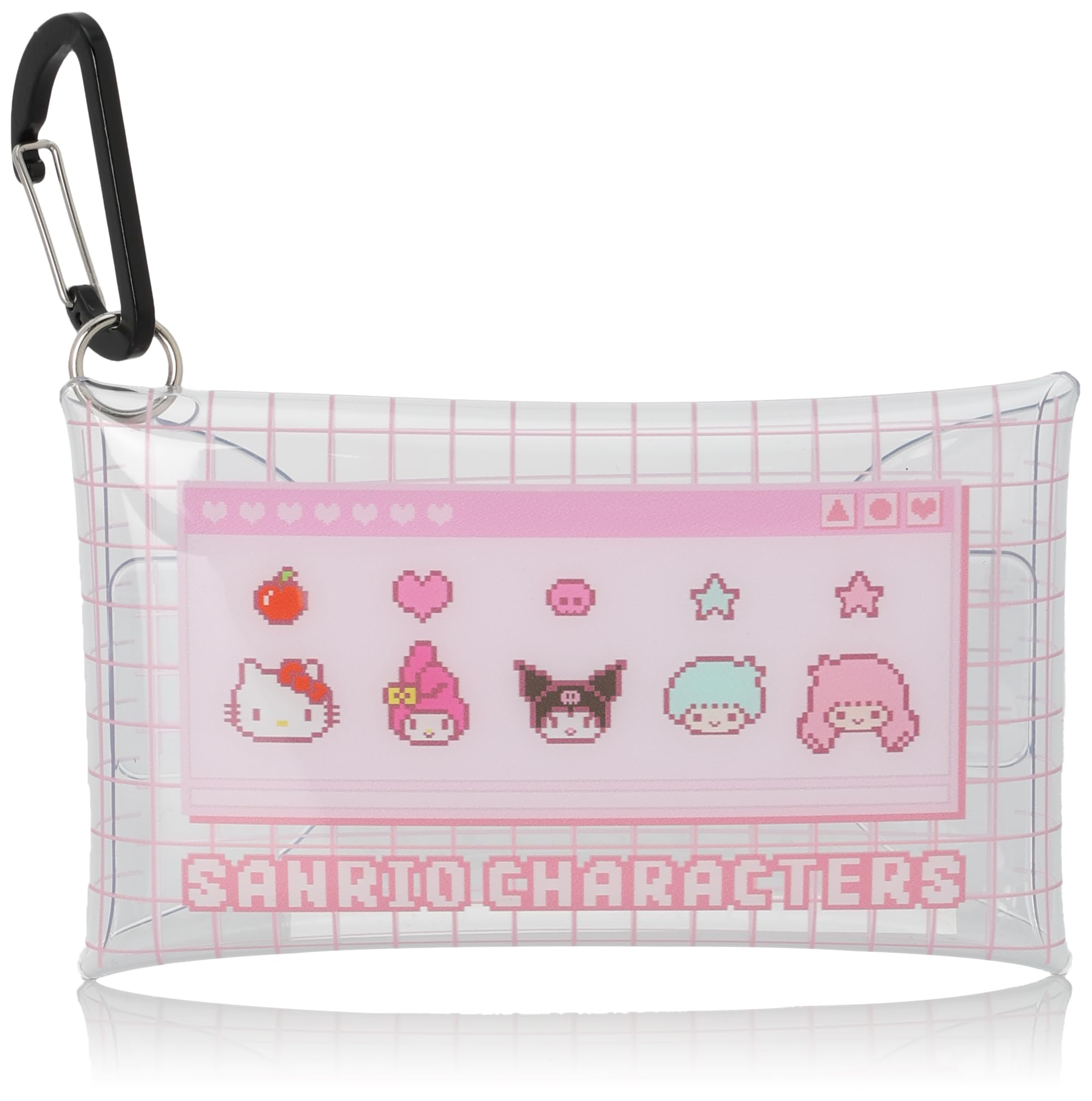 Sanrio Clear Multi-Case S Size with Carabiner - Versatile Accessory Pouch- Japan Figure Store - #1 Bring To You The Best Japanese Goods