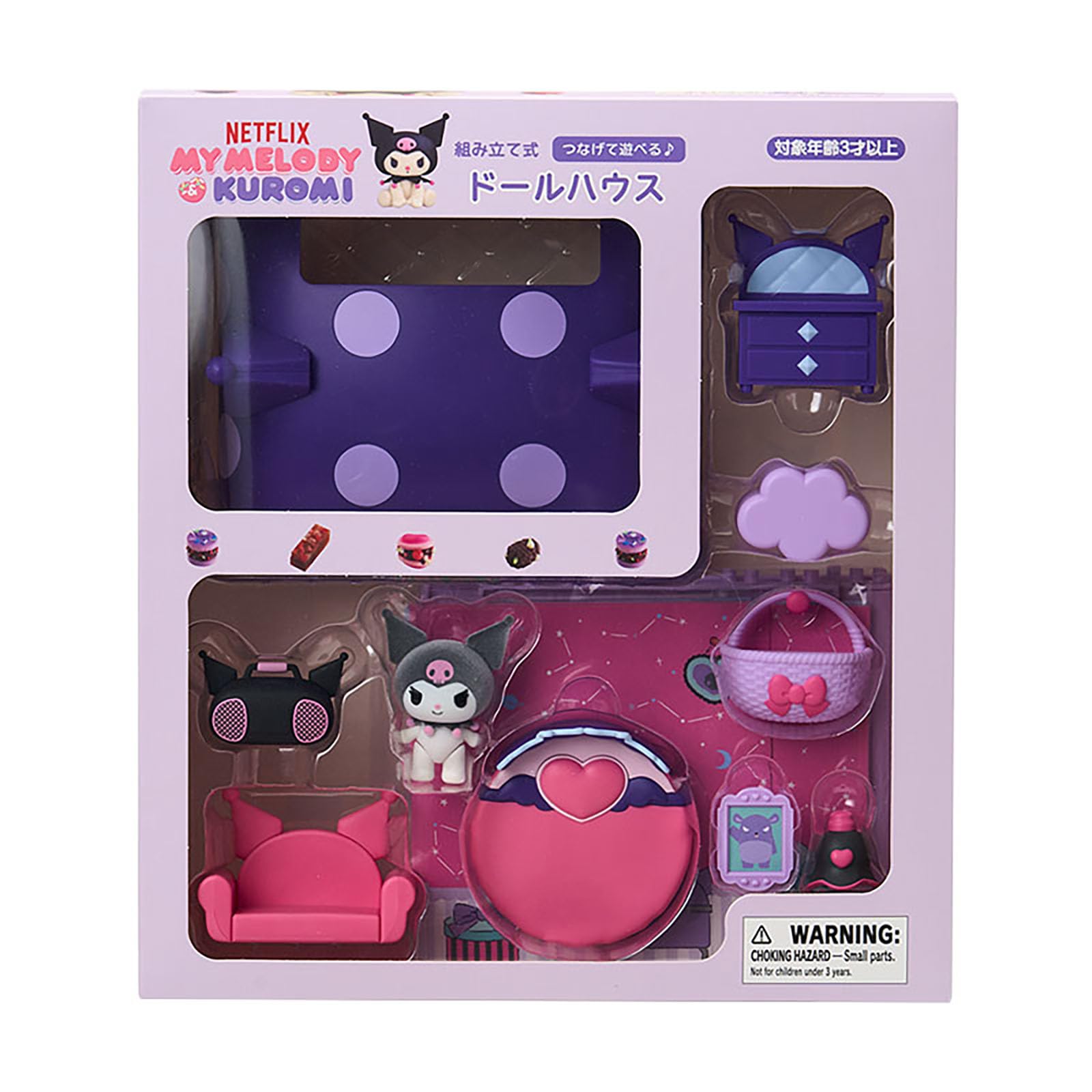 Sanrio Dollhouse My Melody Kuromi Anime Set ABS Resin PVC Ages 3+