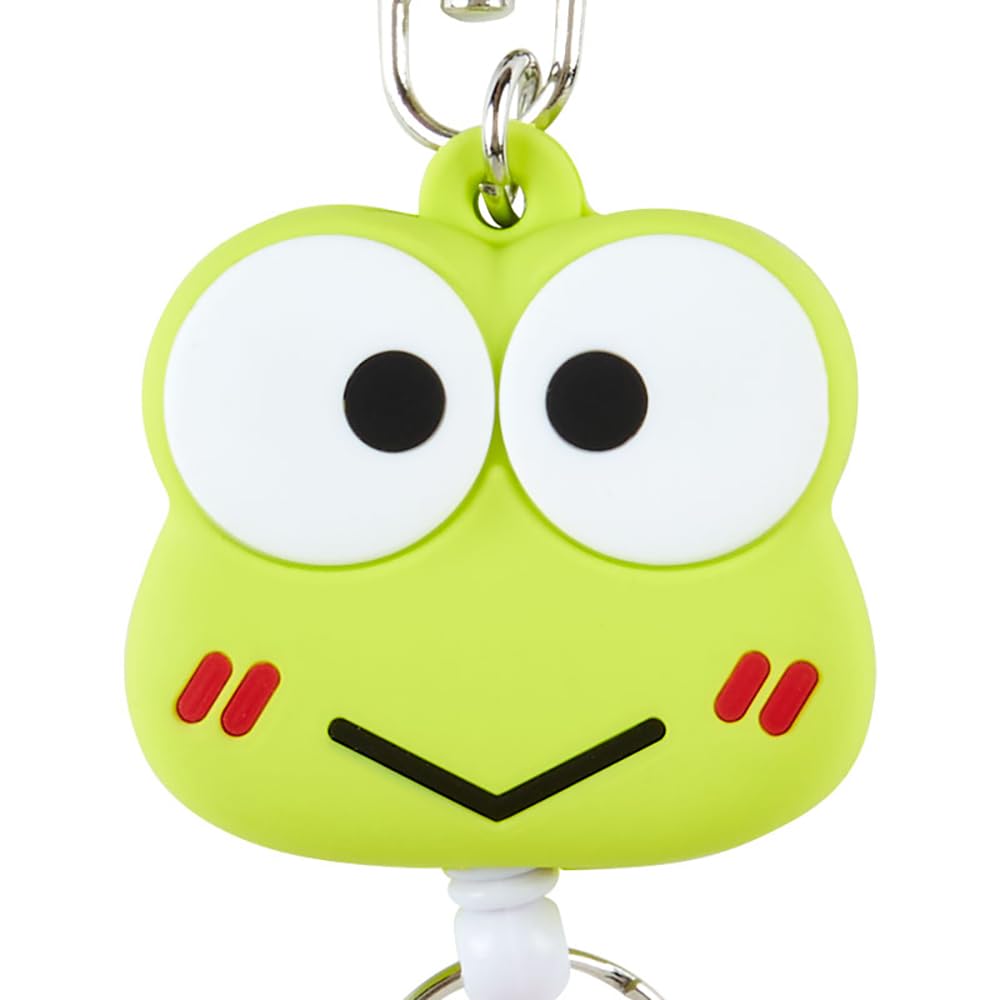 Sanrio Kerokerokeroppi Face-Shaped Reel Keychain 13.5x4.2x1.8 cm Mascot- Japan Figure Store - #1 Bring To You The Best Japanese Goods