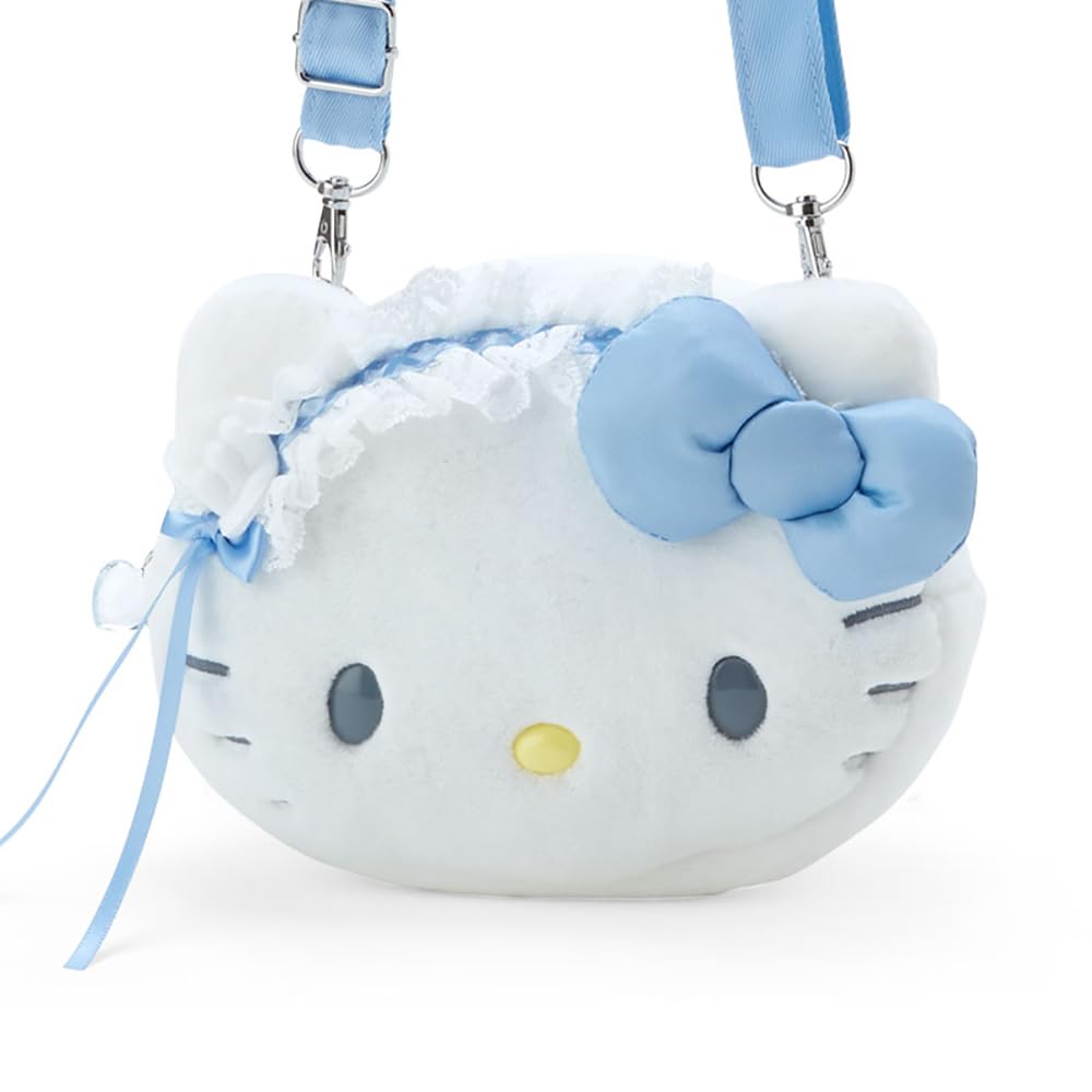 Sanrio Hello Kitty Face-Shaped Pochette Light Blue 13.7 x 17 x 8 cm- Japan Figure Store - #1 Bring To You The Best Japanese Goods