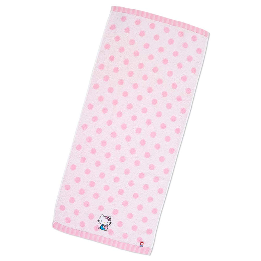 Sanrio Hello Kitty Imabari Face Towel Dots Pattern 100% Cotton- Japan Figure Store - #1 Bring To You The Best Japanese Goods