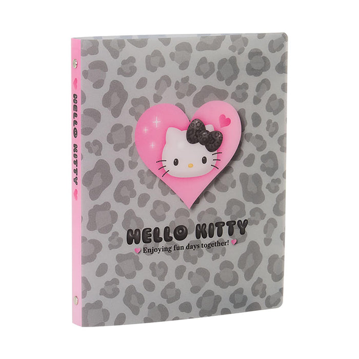 Classeur à feuilles mobiles Sanrio Hello Kitty B5 à 26 trous, motif animal monochrome