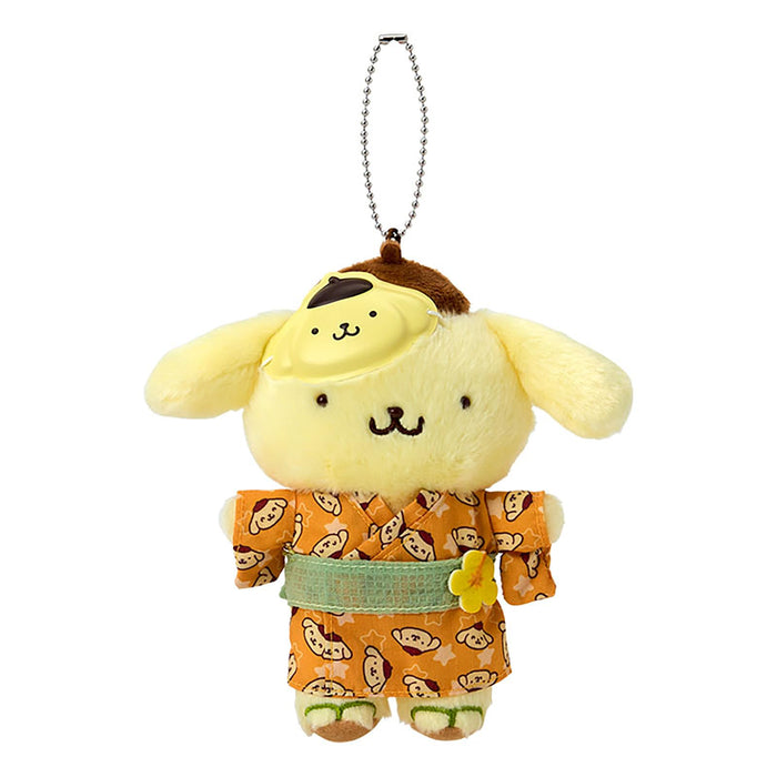 Sanrio Pompompurin Porte-clés mascotte en polyester, édition festival d'été, pour enfants de 6 ans et plus.