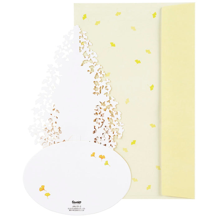 Sanrio Autumn Ginkgo Message Card 1 Greeting Card with Overseas Shipping- Japan Figure Store - #1 Bring To You The Best Japanese Goods