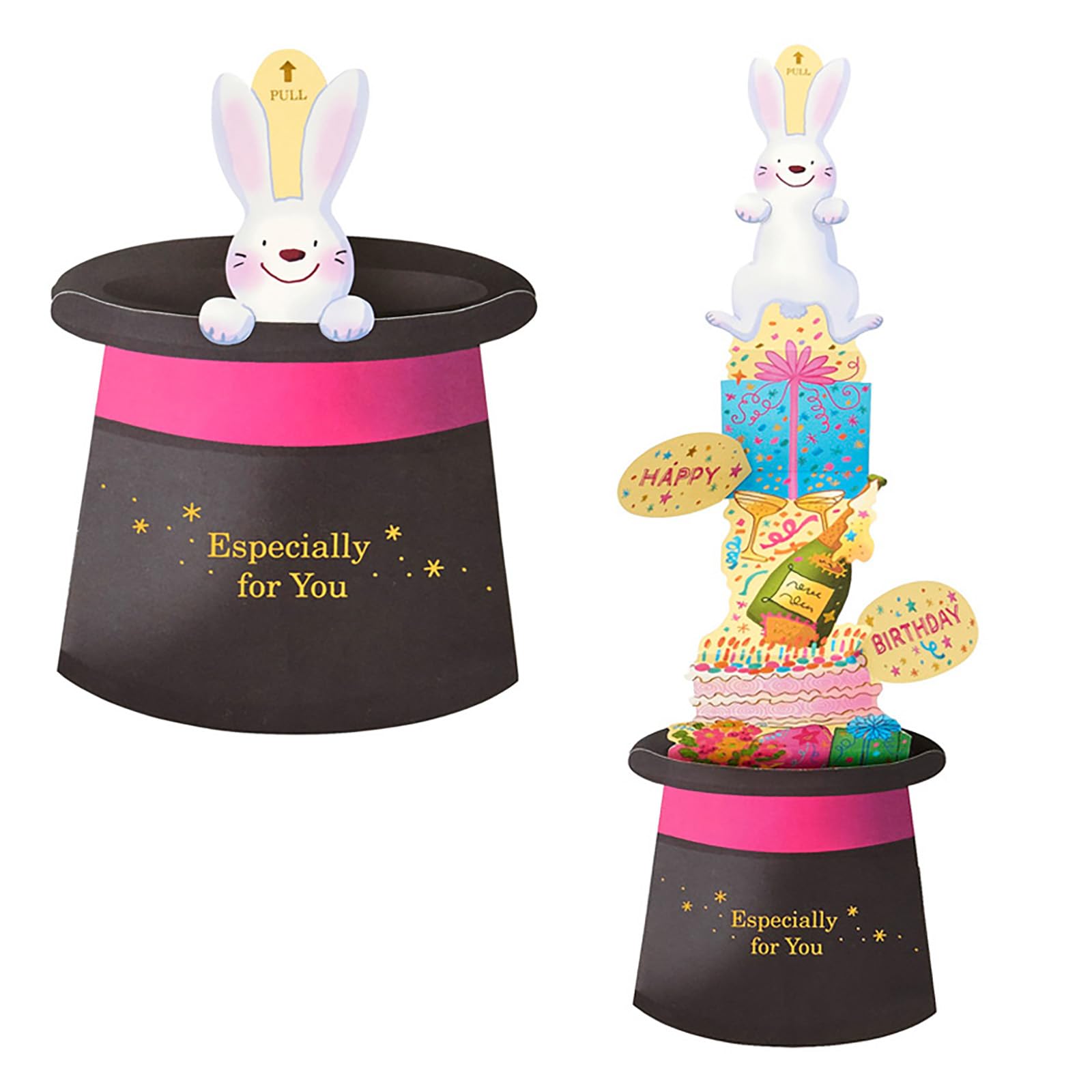 Sanrio Birthday Celebration Rabbit Message Card - Paper Top Hat Design