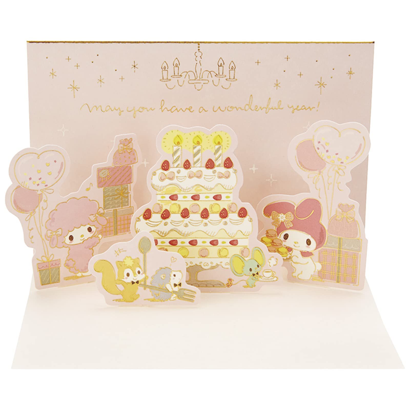 Sanrio My Melody Cake and Party Greeting Card with Overseas Shipping- Japan Figure Store - #1 Bring To You The Best Japanese Goods