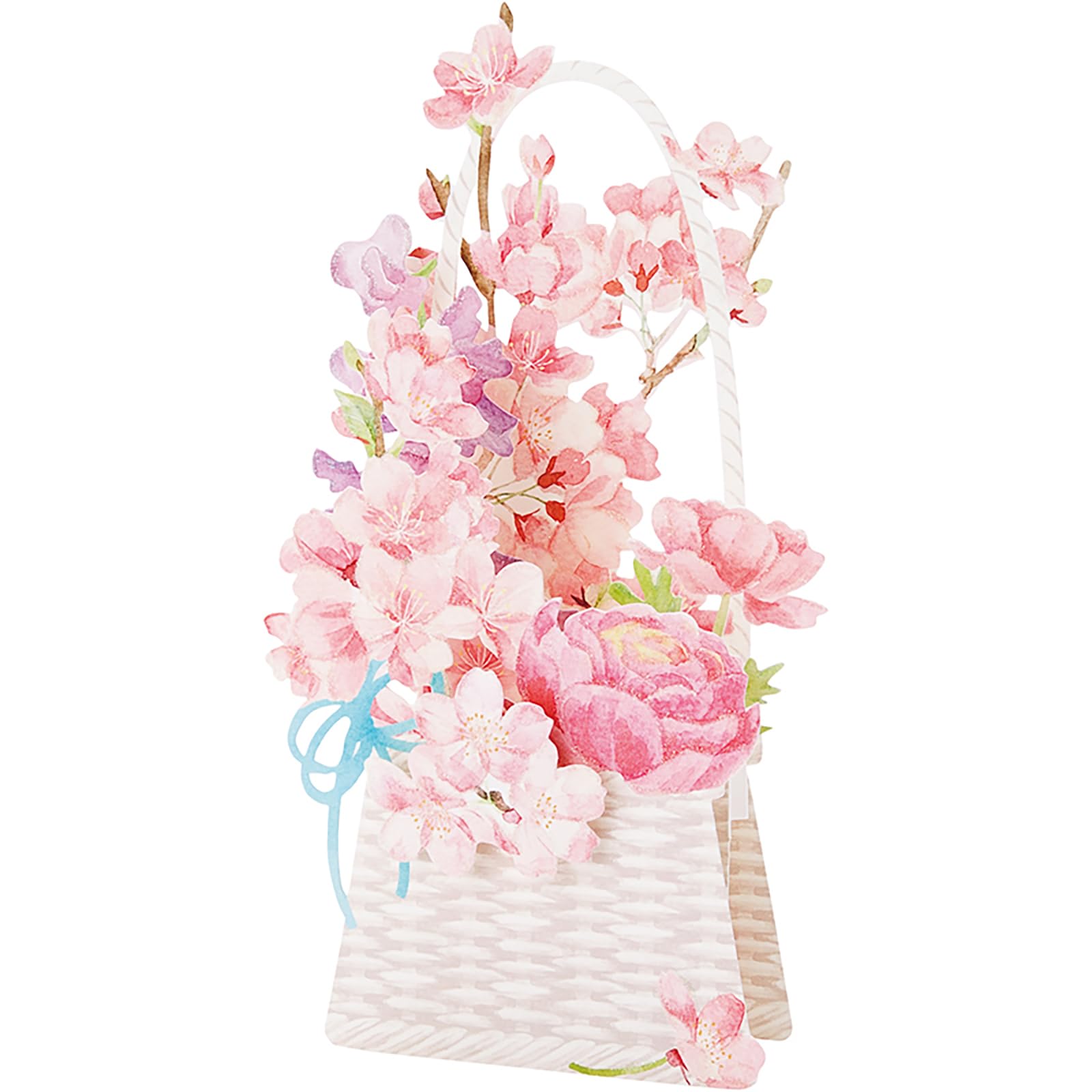 Sanrio Cherry Blossom Basket Spring Greeting Card with Overseas Shipping Availability- Japan Figure Store - #1 Bring To You The Best Japanese Goods