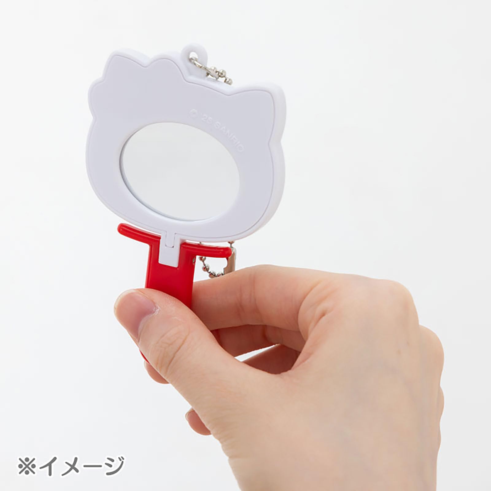 Sanrio Kuromi Mini Mirror Charm Keychain - ABS Resin & Steel