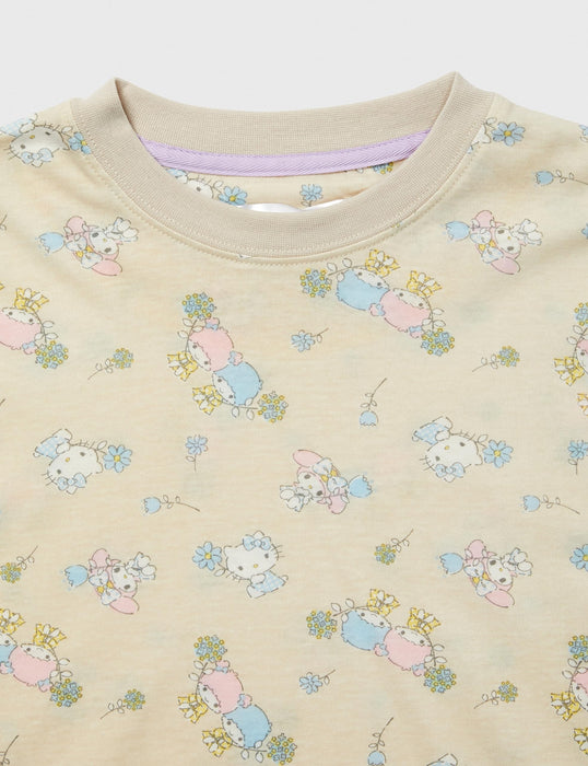 Sanrio Girls Long Sleeve Jersey Pajama Set - Comfortable Sleepwear- Japan Figure Store - #1 Bring To You The Best Japanese Goods