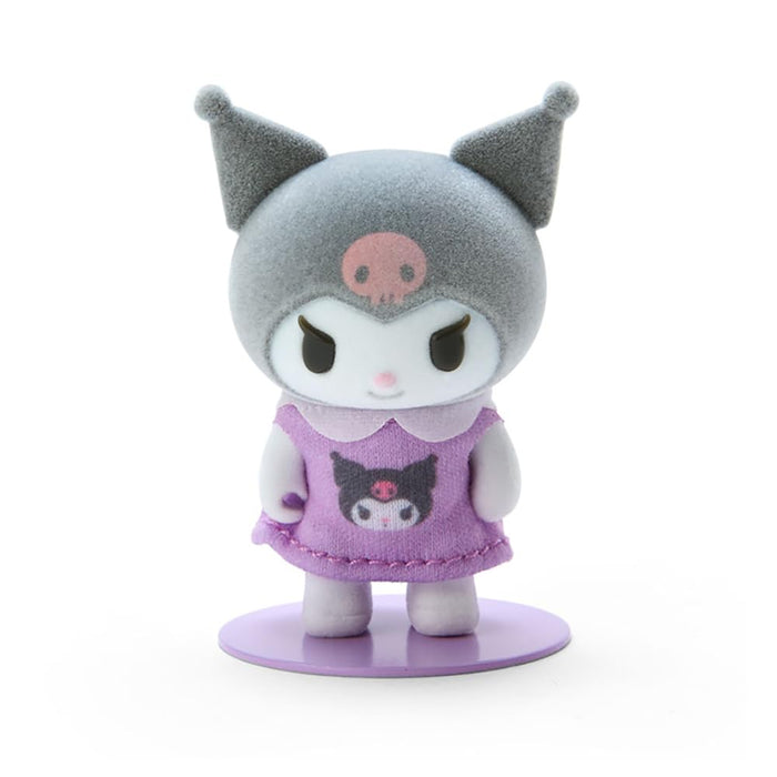 Sanrio Kuromi Mini Flocky Dress-Up Doll - Sanrio Pitatto Friends Kuromi-Chan 6.8x3.6x3cm 604321- Japan Figure Store - #1 Bring To You The Best Japanese Goods