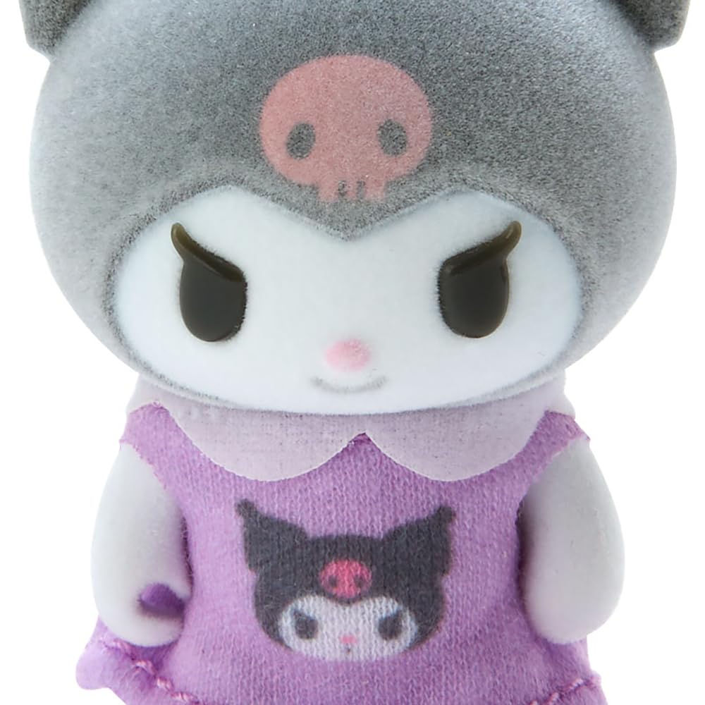 Sanrio Kuromi Mini Flocky Dress-Up Doll - Sanrio Pitatto Friends Kuromi-Chan 6.8x3.6x3cm 604321- Japan Figure Store - #1 Bring To You The Best Japanese Goods