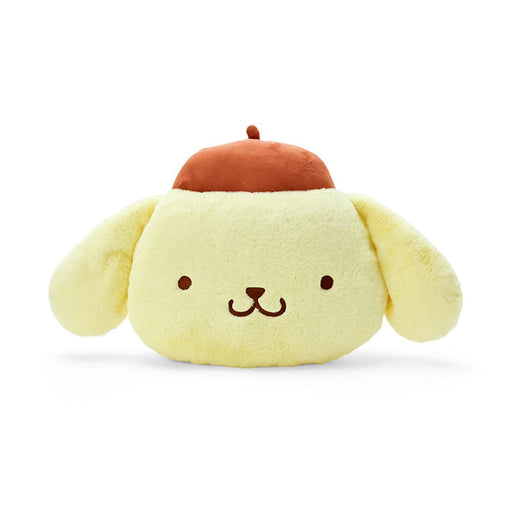 Sanrio Pompompurin Face-Shaped Cushion Small Plush Pillow- Japan Figure Store - #1 Bring To You The Best Japanese Goods