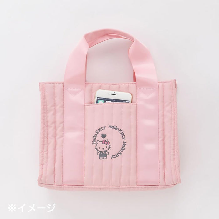 Sanrio Quilted Tote Bag S Kuromi 28.5x10x21 cm- Japan Figure Store - #1 Bring To You The Best Japanese Goods