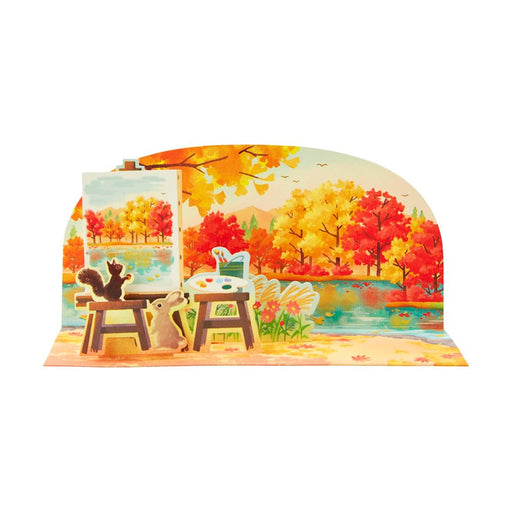 Sanrio Autumn Easel Message Card - Beautiful Autumn Scenery Greeting Card- Japan Figure Store - #1 Bring To You The Best Japanese Goods