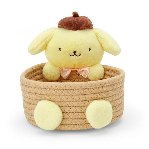 Sanrio Rope Basket With Pompompurin Mascot Medium Storage 886637- Japan Figure Store - #1 Bring To You The Best Japanese Goods