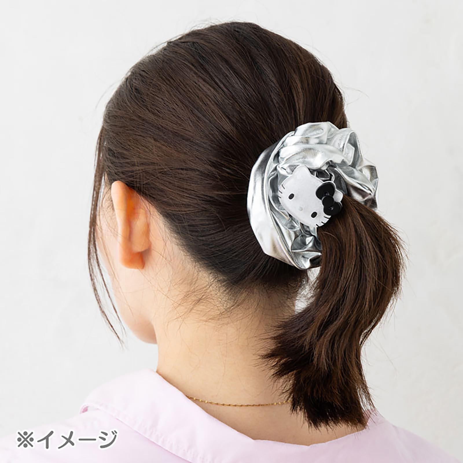 Sanrio Kuromi Scrunchie for Ages 3+ - Polyester Metallic Fabric 159565