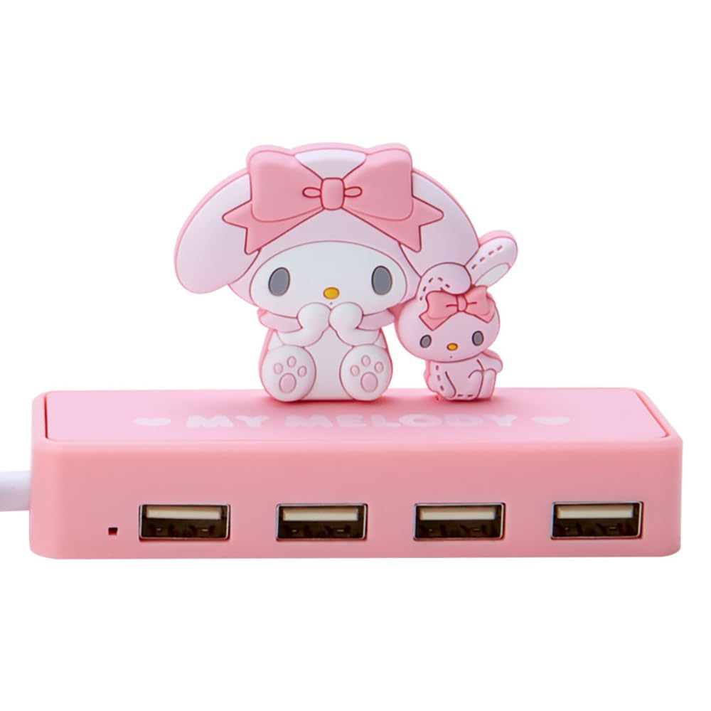 Sanrio My Melody Slim USB Hub - 6x9.5x3cm Compact Design- Japan Figure Store - #1 Bring To You The Best Japanese Goods