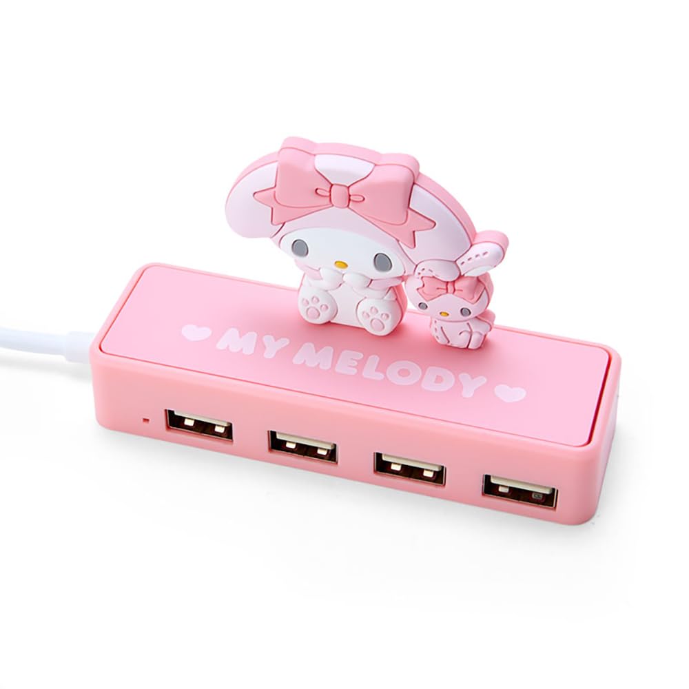 Sanrio My Melody Slim USB Hub - 6x9.5x3cm Compact Design- Japan Figure Store - #1 Bring To You The Best Japanese Goods
