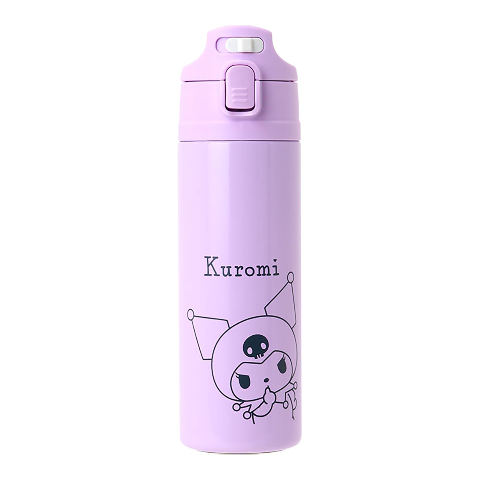 Sanrio Kuromi Stainless Steel Bottle for Kids 470Ml Cold Storage One-Touch Open