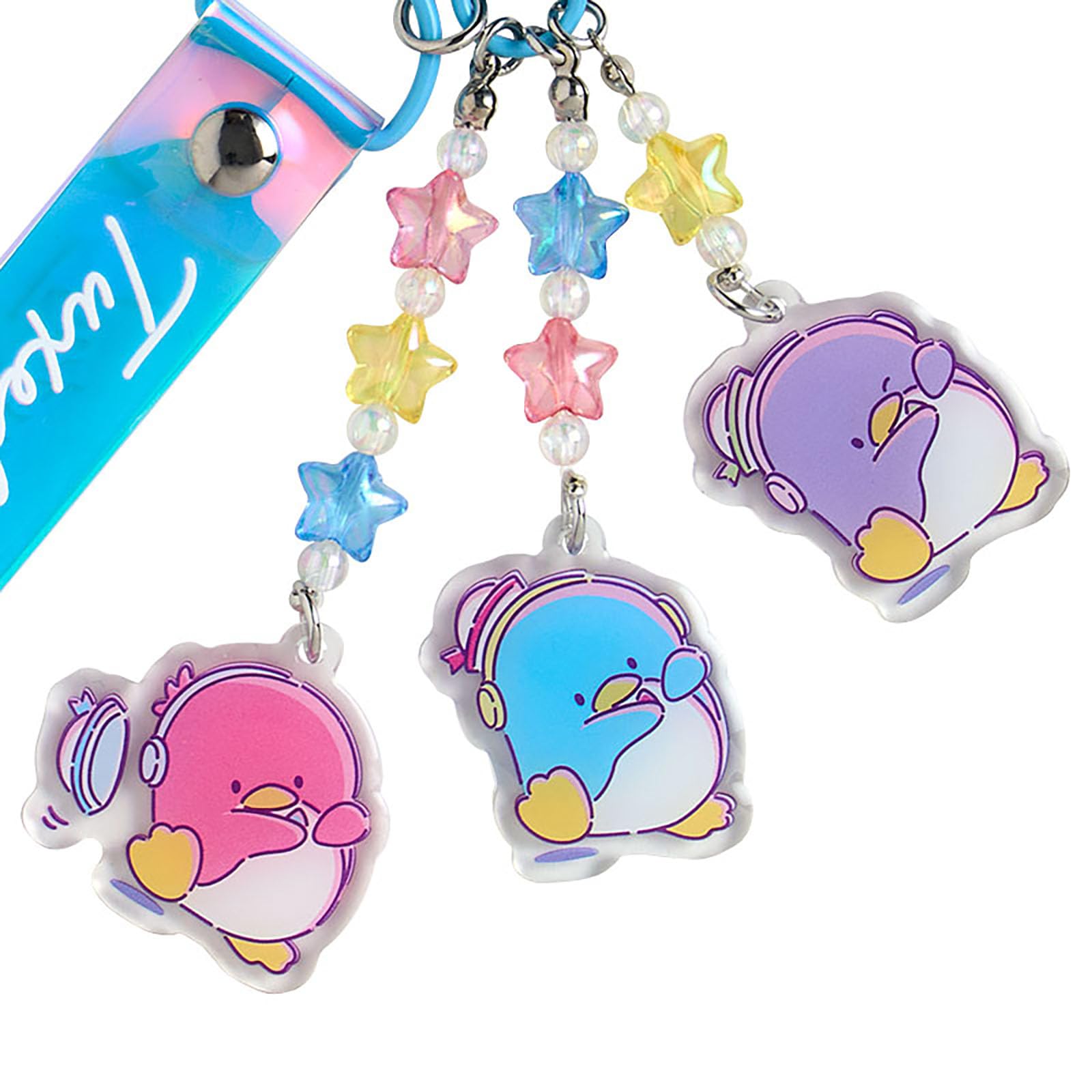 Sanrio Tuxedo Sam Keychain Dance Music PVC Acrylic Steel 072532