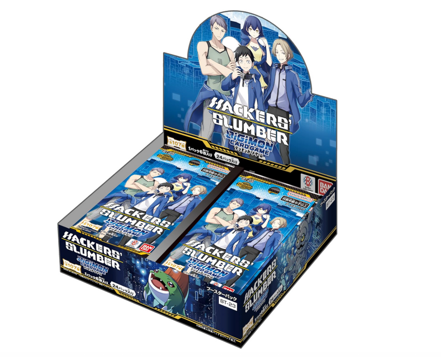 Boîte de boosters de jeu de cartes Digimon Bandai BT-23 (24 paquets) Hackers Slumber