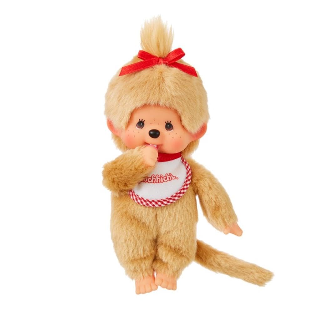 Sekiguchi Monchhichi Premium Small Beige Girl Doll H21.5 x W13 x D7.5cm