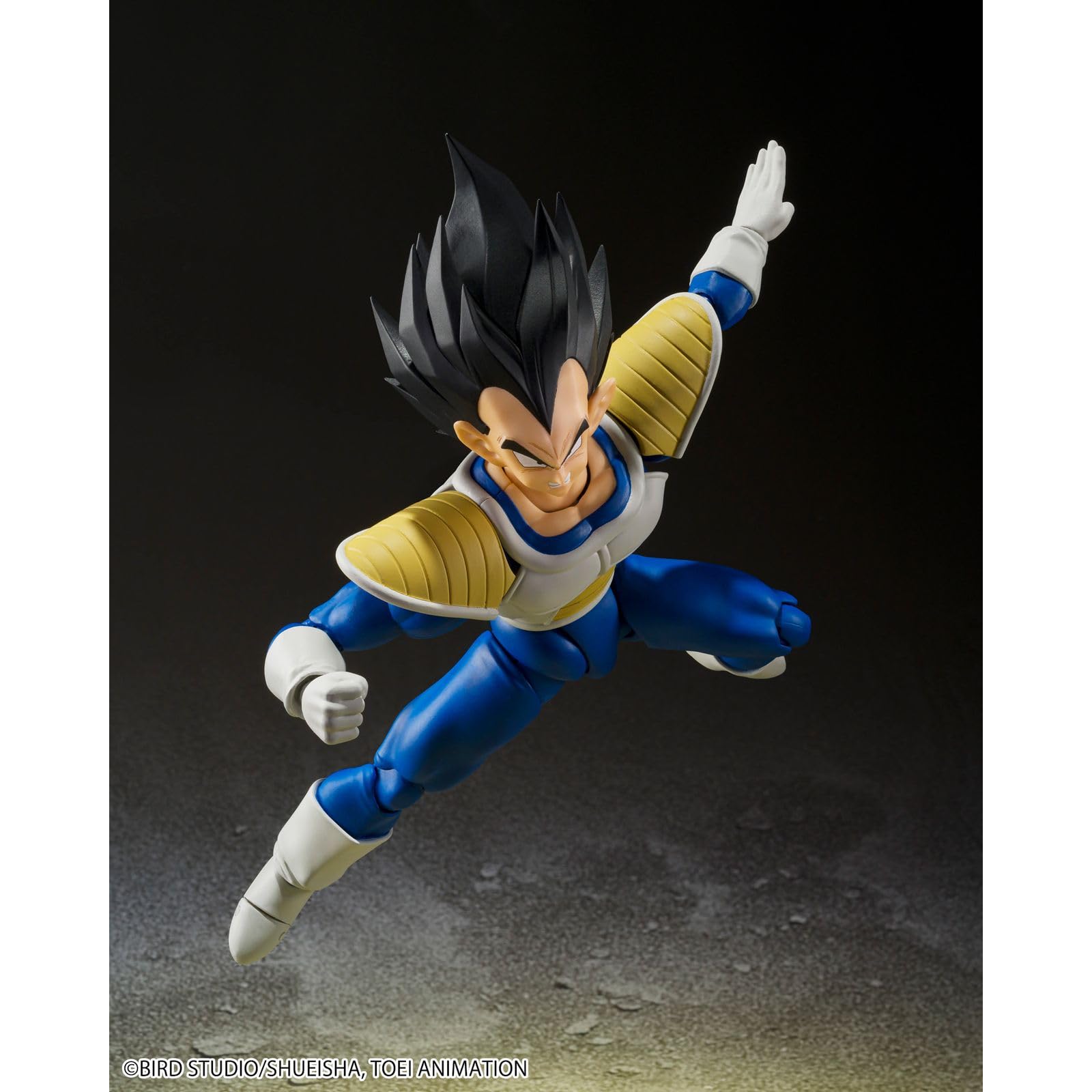 Figurine articulée de Vegeta, 24000 Battle Power, de la gamme Shfiguarts de Bandai, objet de collection.