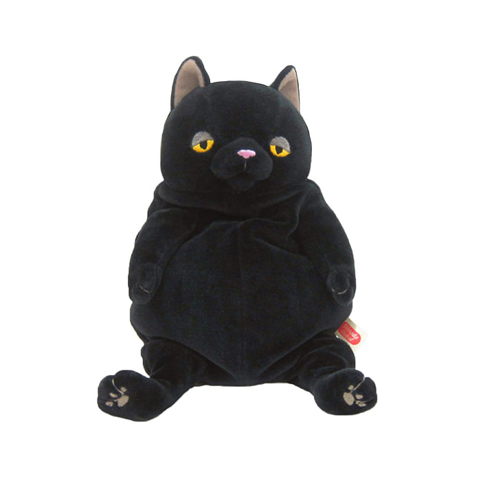 Shinada Global Mochi Neko Black Medium Plush Cat 14x14x22cm - Mone-0230B- Japan Figure Store - #1 Bring To You The Best Japanese Goods