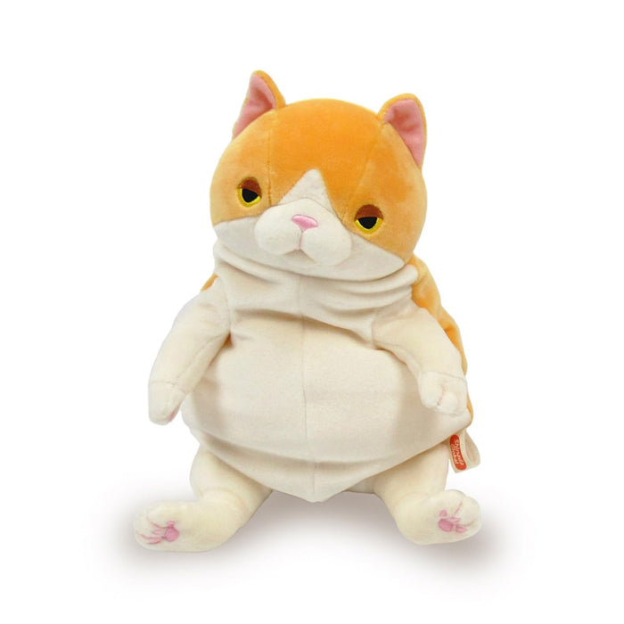 Shinada Global Plush Cat Mochi Series Neko Hachiware Orange Medium 14x14x22 cm- Japan Figure Store - #1 Bring To You The Best Japanese Goods