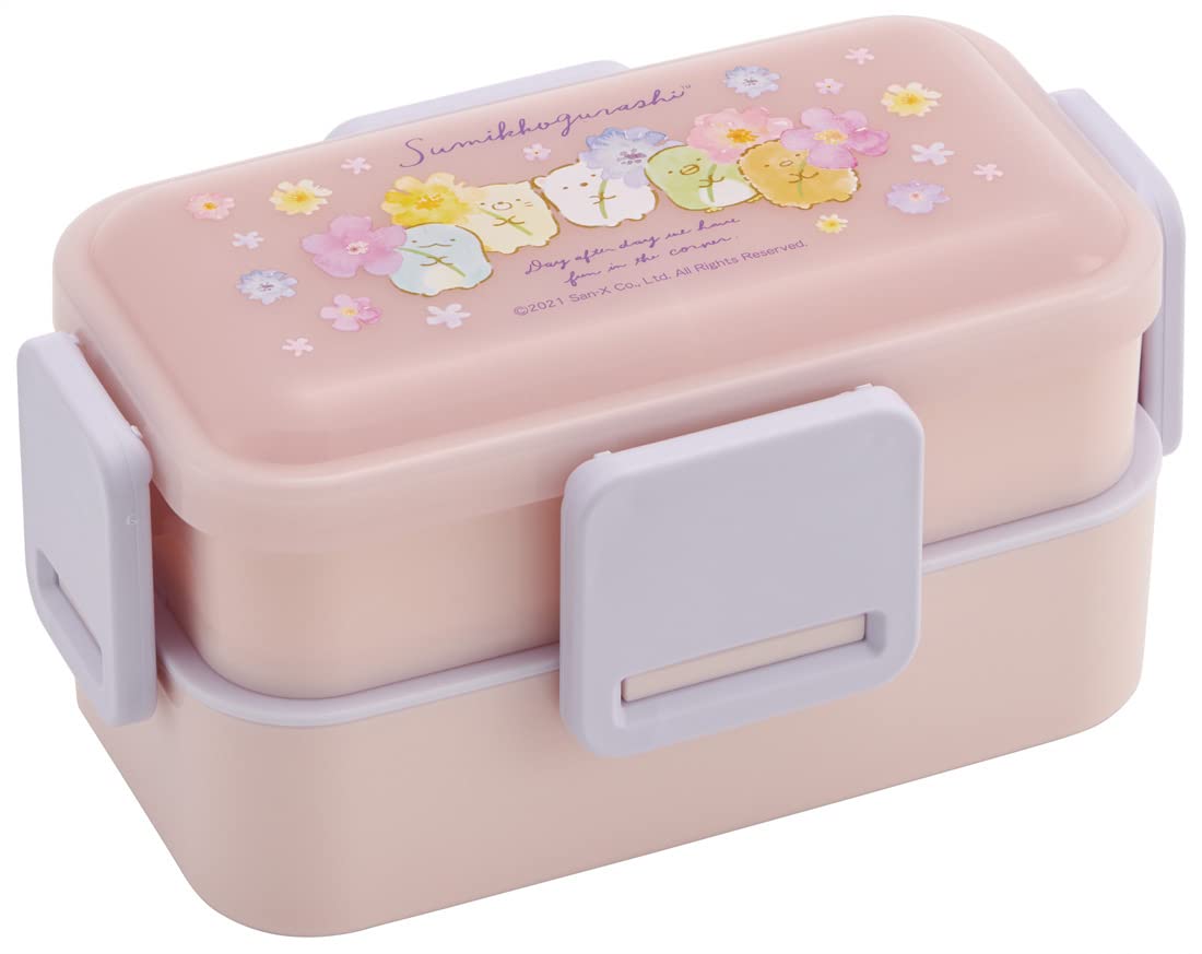 Skater Sumikko Gurashi 2-Tier Lunch Box with Antibacterial Lid Silver Ion 600Ml Made in Japan- Japan Figure Store - #1 Bring To You The Best Japanese Goods