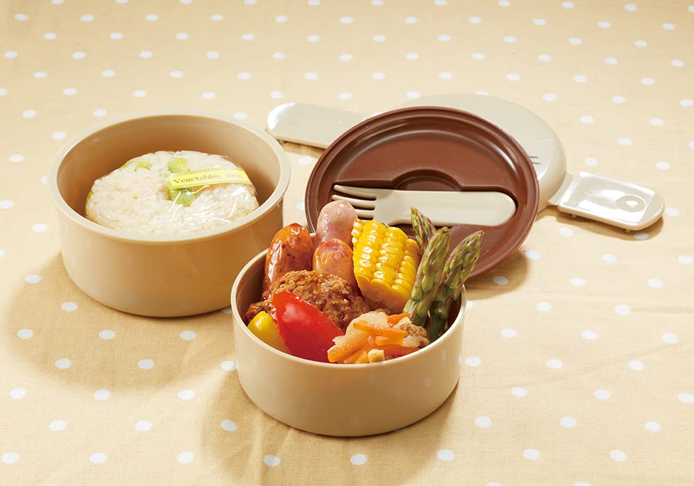 Skater Japanese Mofusand 2 Tier 500ml Antibacterial Lunch Box Round Design- Japan Figure Store - #1 Bring To You The Best Japanese Goods