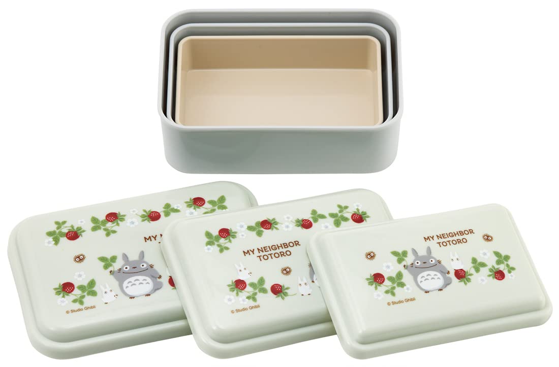 Skater My Neighbor Totoro Antibacterial Sealable Containers Set of 3 Raspberry- Japan Figure Store - #1 Bring To You The Best Japanese Goods
