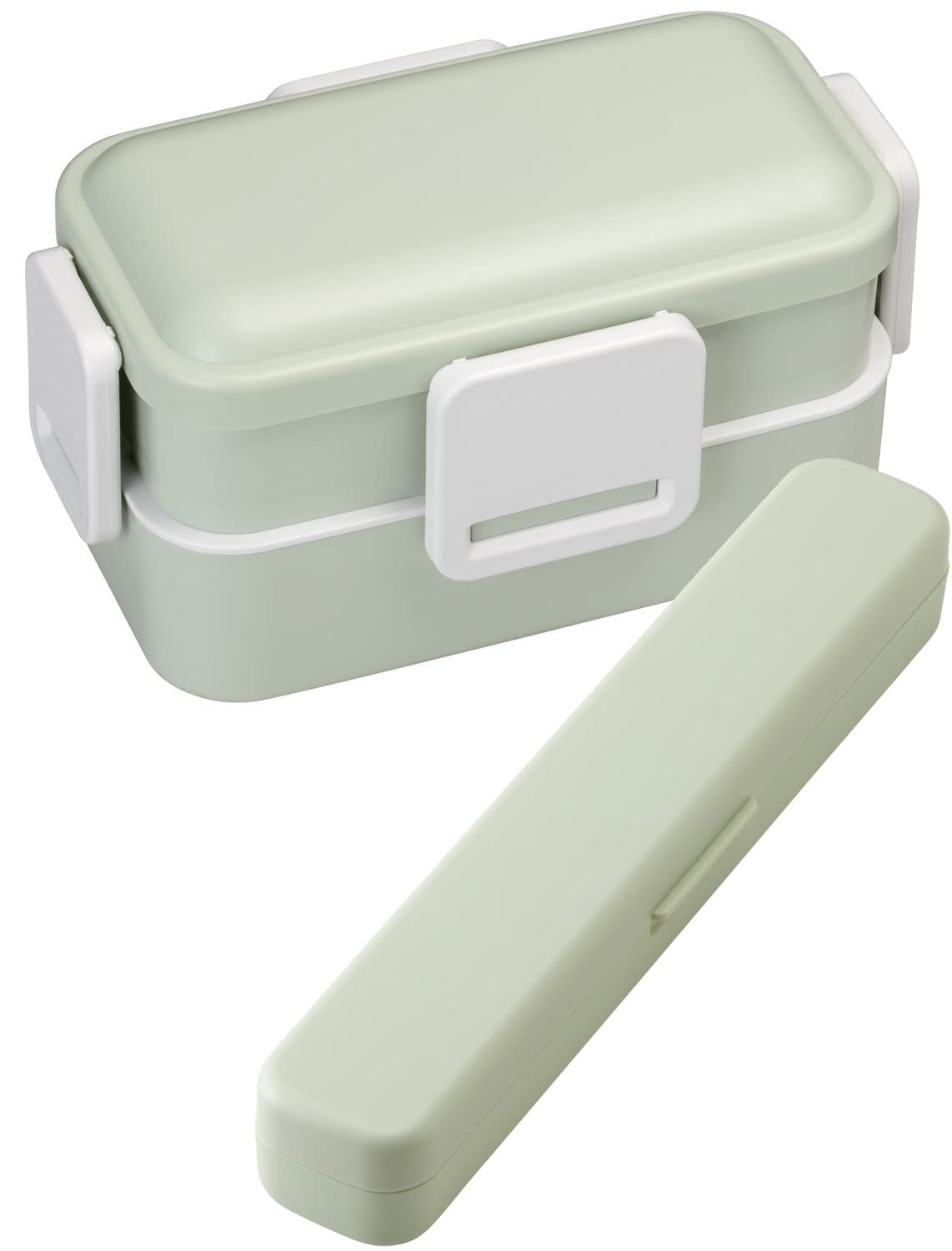 Skater Antibacterial Trio Set- Silent Chopsticks Spoon Fork in Dull Green Made in Japan- Japan Figure Store - #1 Bring To You The Best Japanese Goods