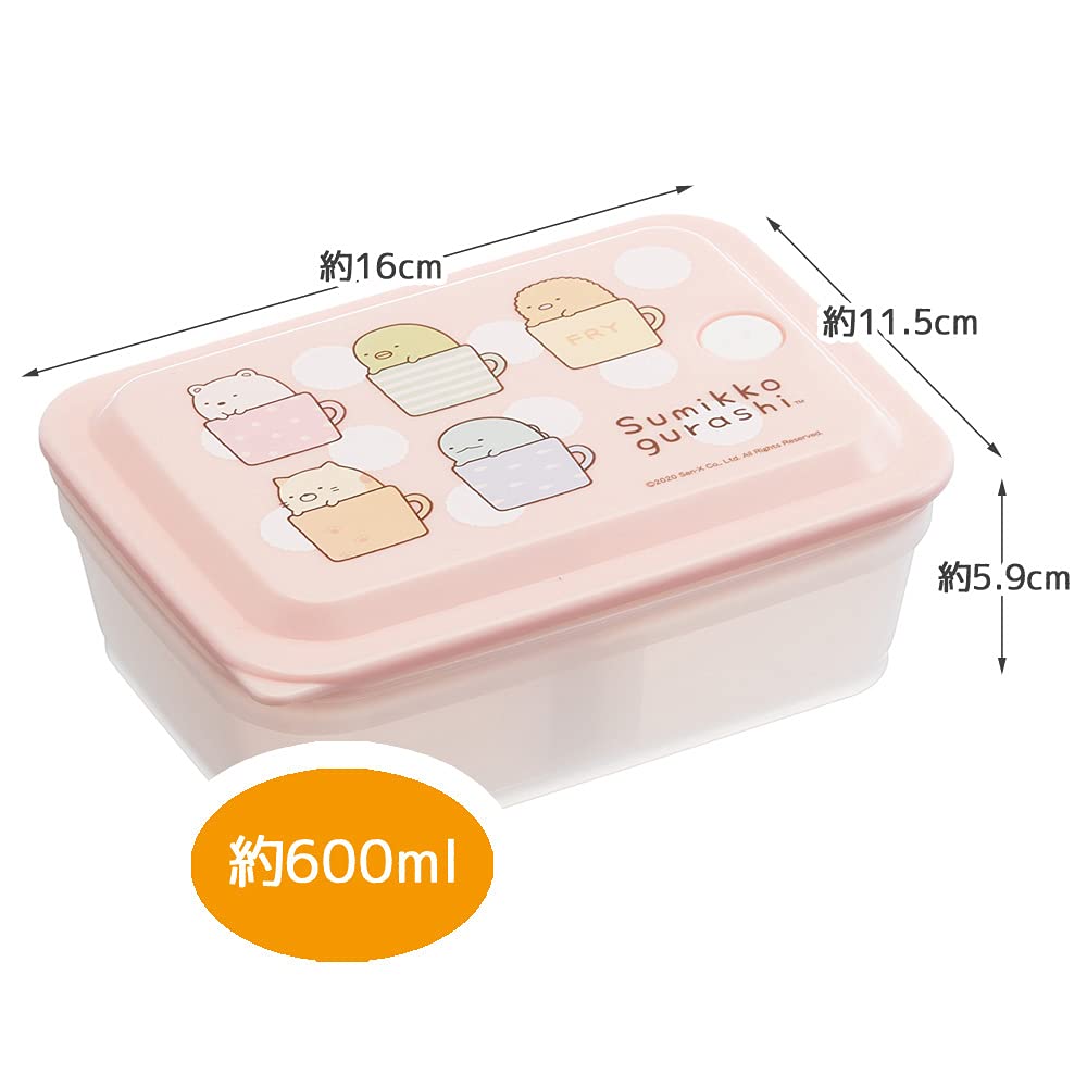 Skater Sumikko Gurashi Bento Box 600ml Fluffy Antibacterial with Air Valve 1 Tier- Japan Figure Store - #1 Bring To You The Best Japanese Goods