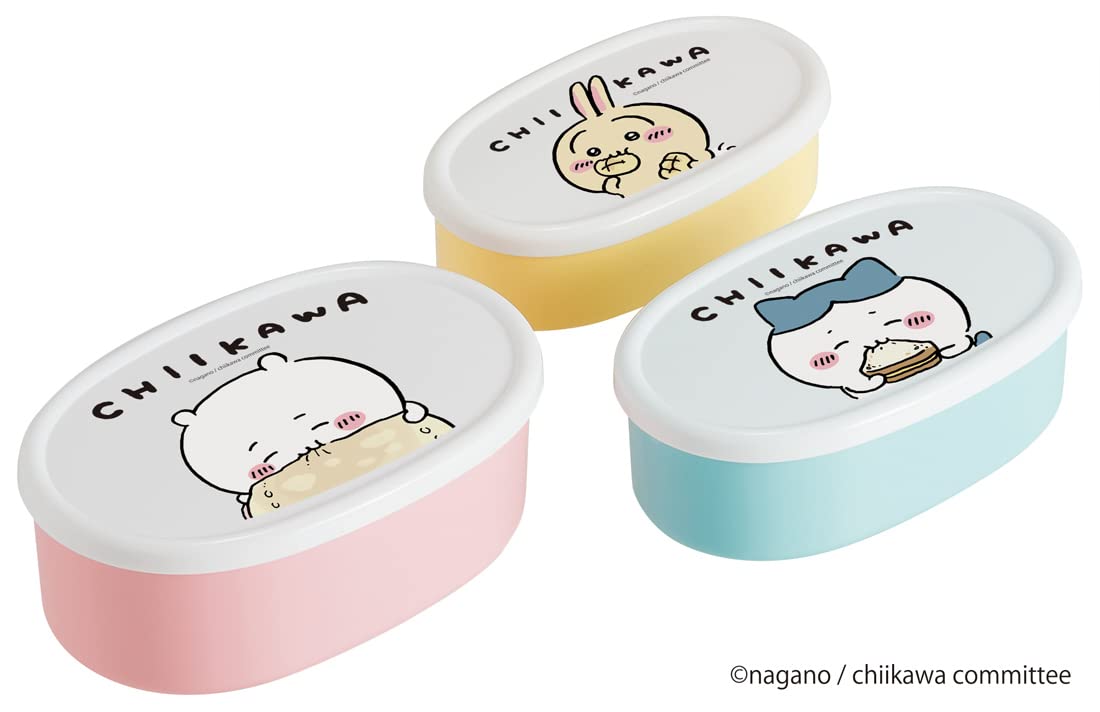 Skater Chiikawa Bento Box Set 860ml 3 Sealed Storage Containers Made in Japan- Japan Figure Store - #1 Bring To You The Best Japanese Goods