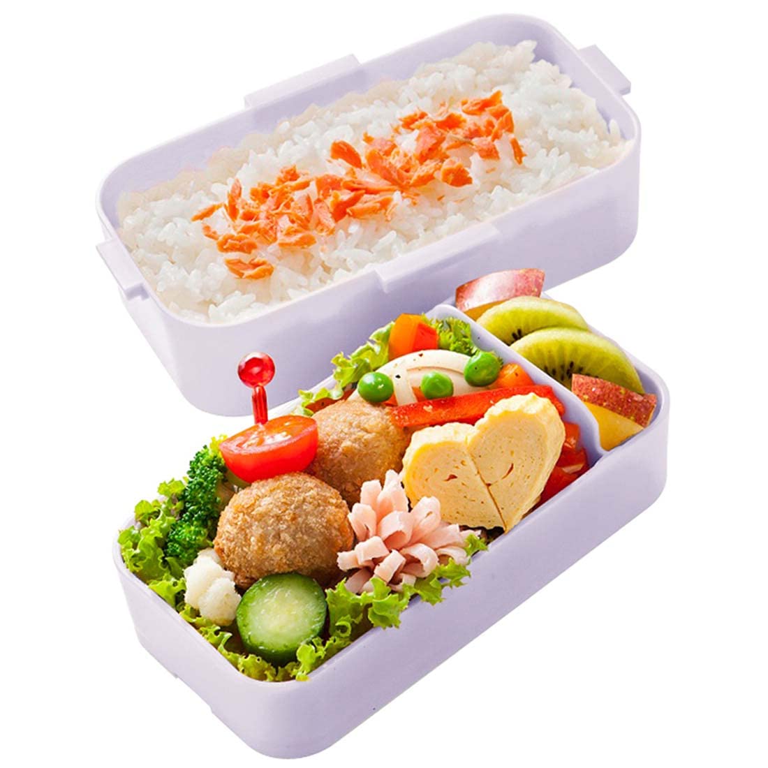 Skater Kuromi Headgear Sanrio Bento Box 600ml Antibacterial 2-Tier Dome Lid Made in Japan- Japan Figure Store - #1 Bring To You The Best Japanese Goods