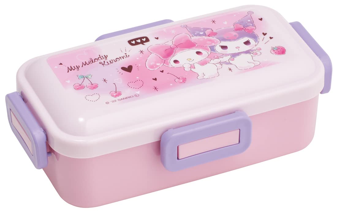 Skater My Melody Kuromi Love 530ml Bento Box with Dome Lid Made in Japan for Women- Japan Figure Store - #1 Bring To You The Best Japanese Goods