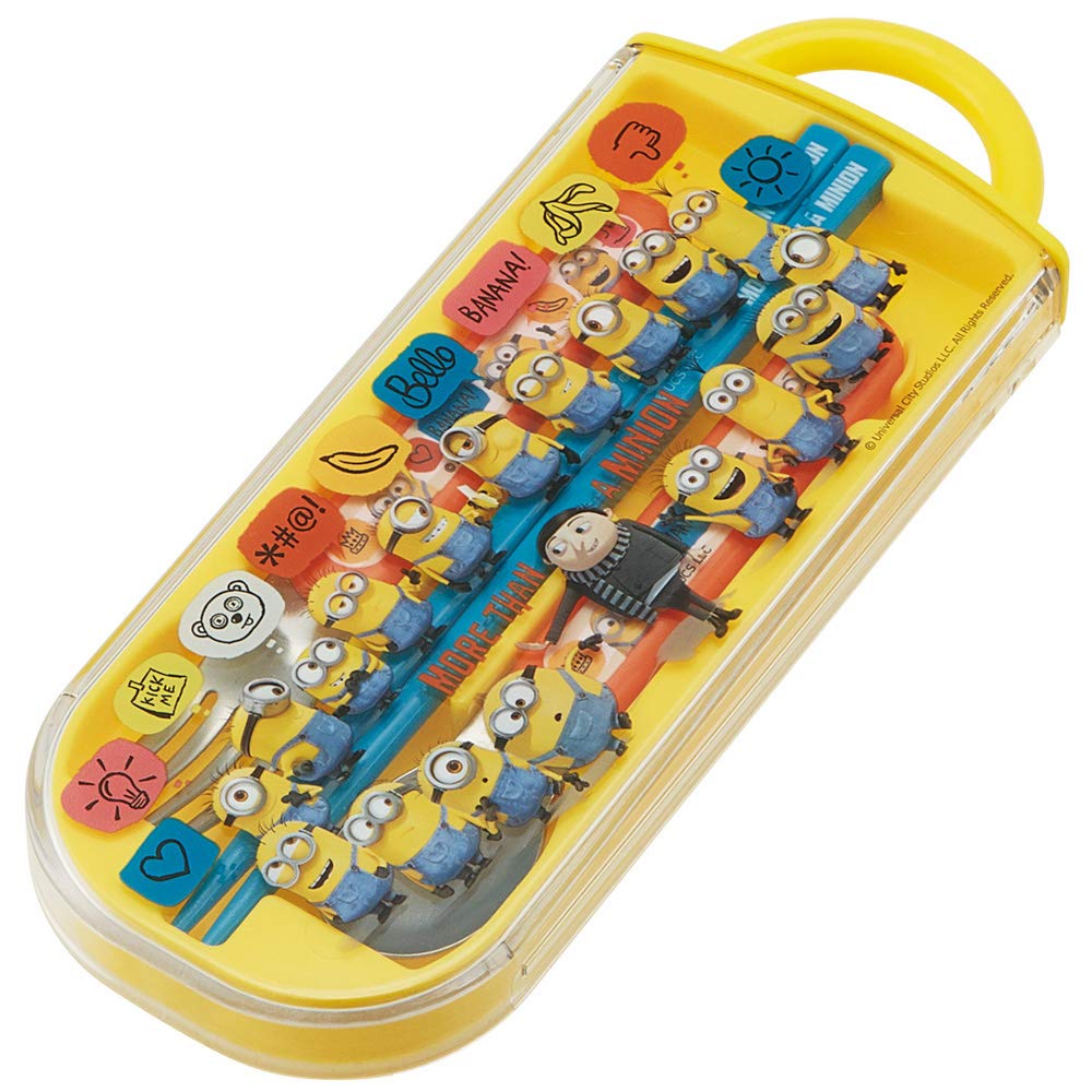 Skater Trio Set: Bento Kids Chopsticks Spoon Fork Minions Fever Edition- Japan Figure Store - #1 Bring To You The Best Japanese Goods