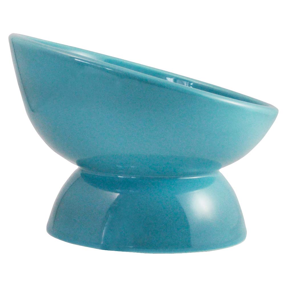 Skater Wide Ceramic Pet Food Bowl with Mat for Brachycephalic Dogs Mint- Japan Figure Store - #1 Bring To You The Best Japanese Goods