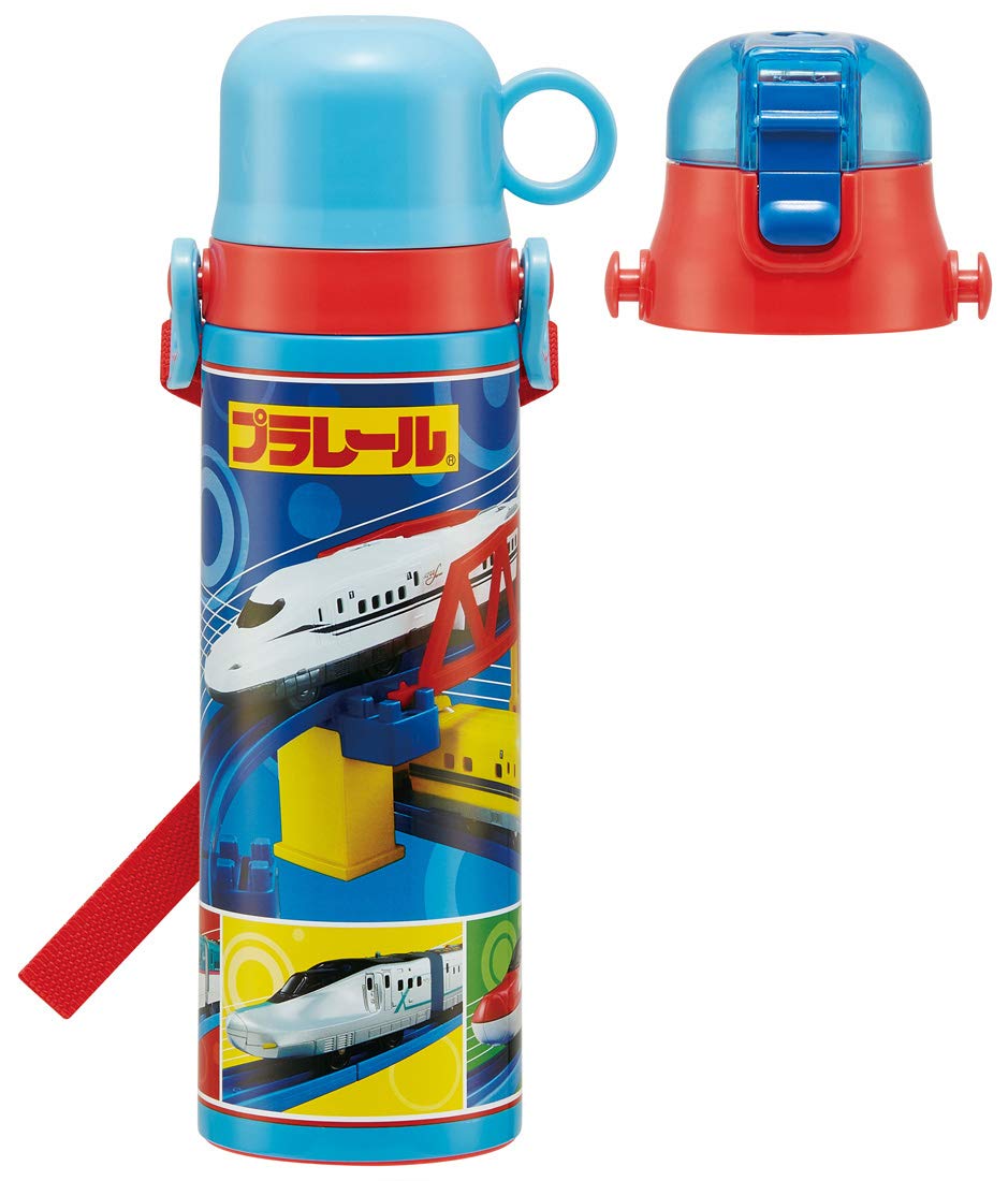 Skater Kids 2-Way Stainless Steel 570ml Water Bottle with Cup Plarail 21 Series- Japan Figure Store - #1 Bring To You The Best Japanese Goods