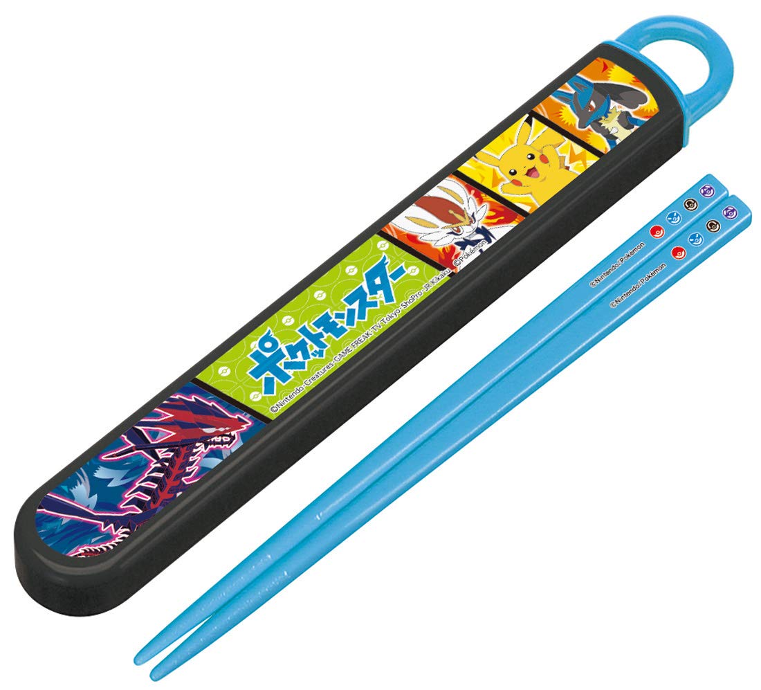 Skater Kids Pokemon Pocket Monsters Chopstick and Case Set 16.5cm Antibacterial Ag+ Made in Japan- Japan Figure Store - #1 Bring To You The Best Japanese Goods