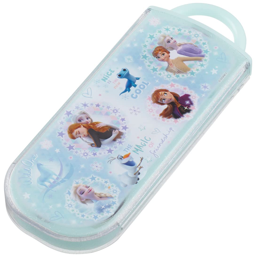 Skater Disney Frozen 2 Antibacterial Trio Set: Lunch Box Spoon Fork and Chopsticks - Made in Japan for Girls- Japan Figure Store - #1 Bring To You The Best Japanese Goods