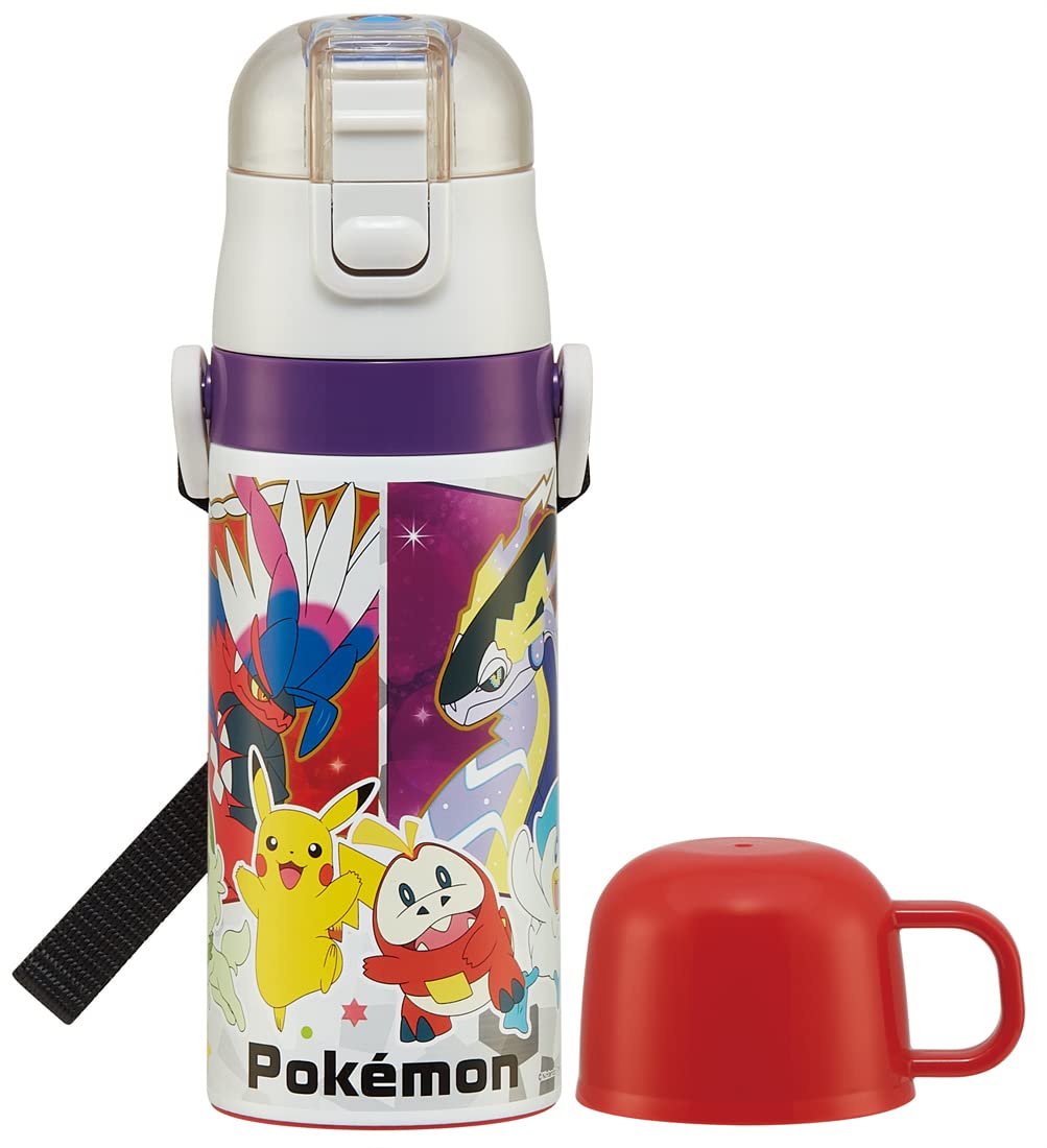 Skater Kids Dual Use Stainless Steel Pokemon Water Bottle 420ml/350ml Capacity- Japan Figure Store - #1 Bring To You The Best Japanese Goods