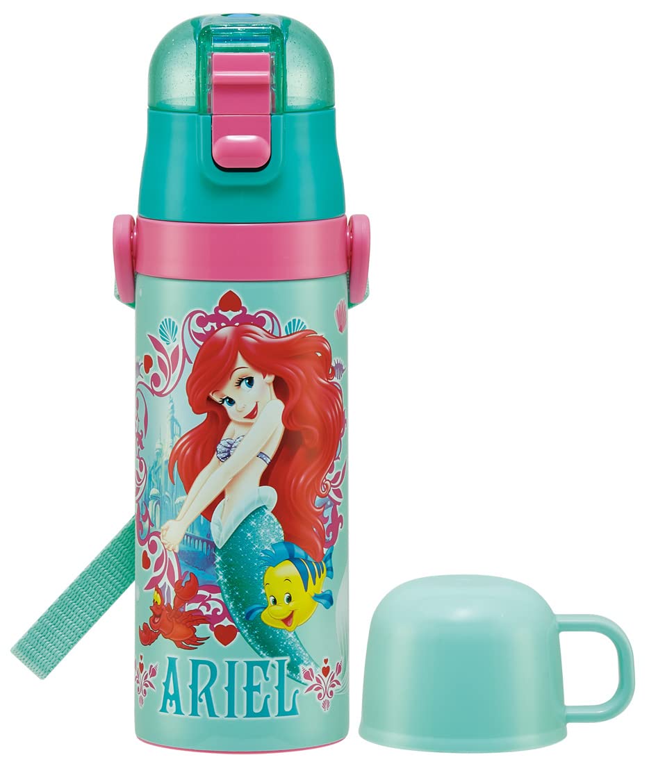 Skater Kids Thermal Ariel 22 Stainless Steel Water Bottle 470ml - Lightweight Girl-Friendly- Japan Figure Store - #1 Bring To You The Best Japanese Goods