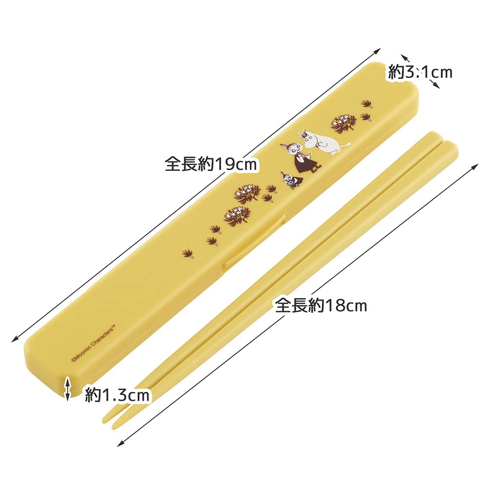 Skater Moomin Antibacterial Silver Ion Chopsticks and Case Set Made in Japan 18cm- Japan Figure Store - #1 Bring To You The Best Japanese Goods
