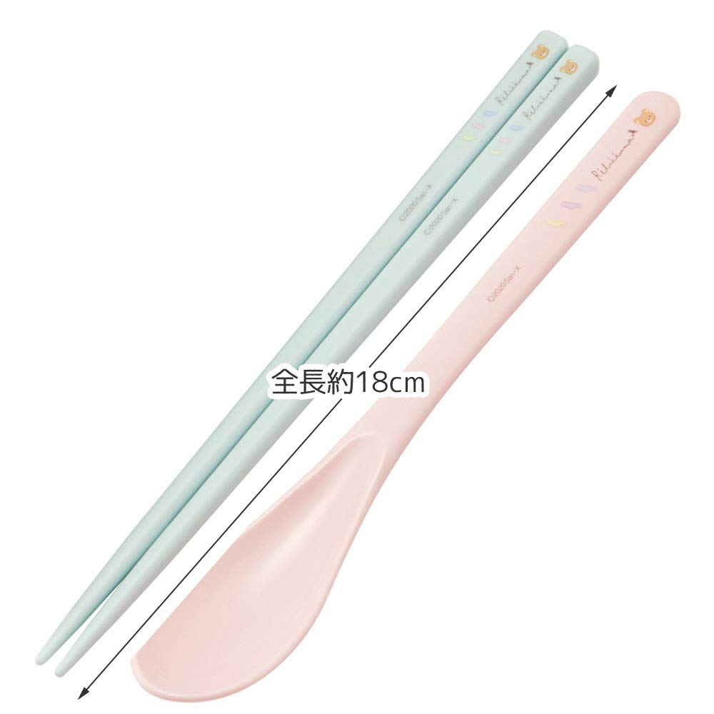 Skater Rilakkuma Floral Pattern Chopsticks and Spoon Set - Model CCS3SA- Japan Figure Store - #1 Bring To You The Best Japanese Goods