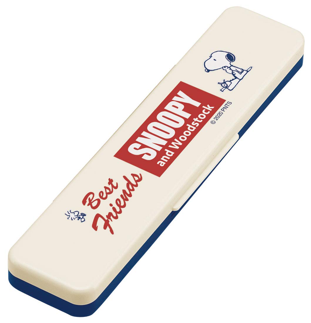 Skater Snoopy Retro Label Antibacterial Chopsticks and Spoon Set 18cm Made in Japan- Japan Figure Store - #1 Bring To You The Best Japanese Goods