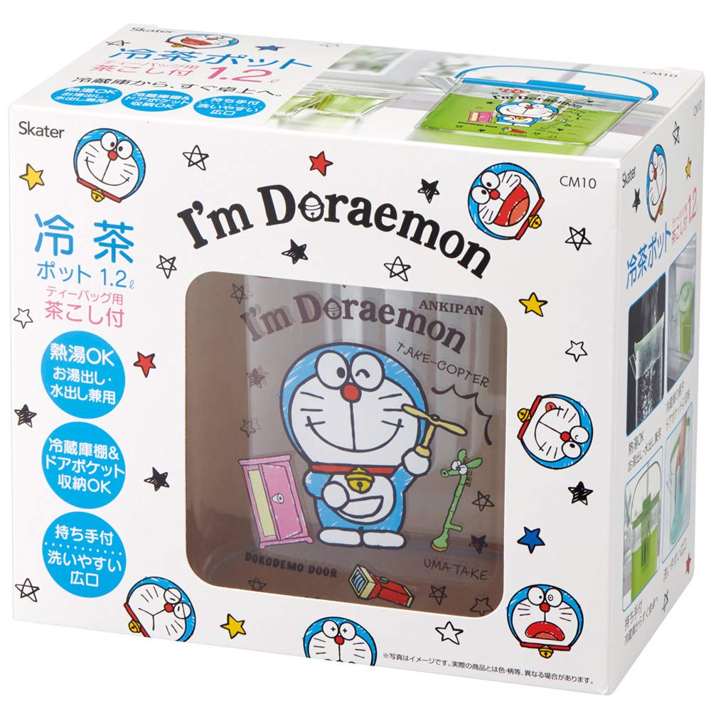 Skater 1.2L Doraemon Cold Tea Pot with Strainer - Perfect Tool for Tea Lovers- Japan Figure Store - #1 Bring To You The Best Japanese Goods